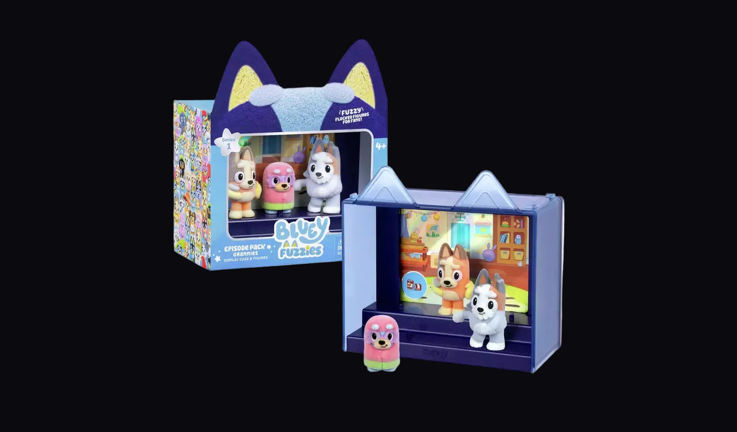 Bluey Fuzzies Figures Deluxe 8 Pack Assortment
