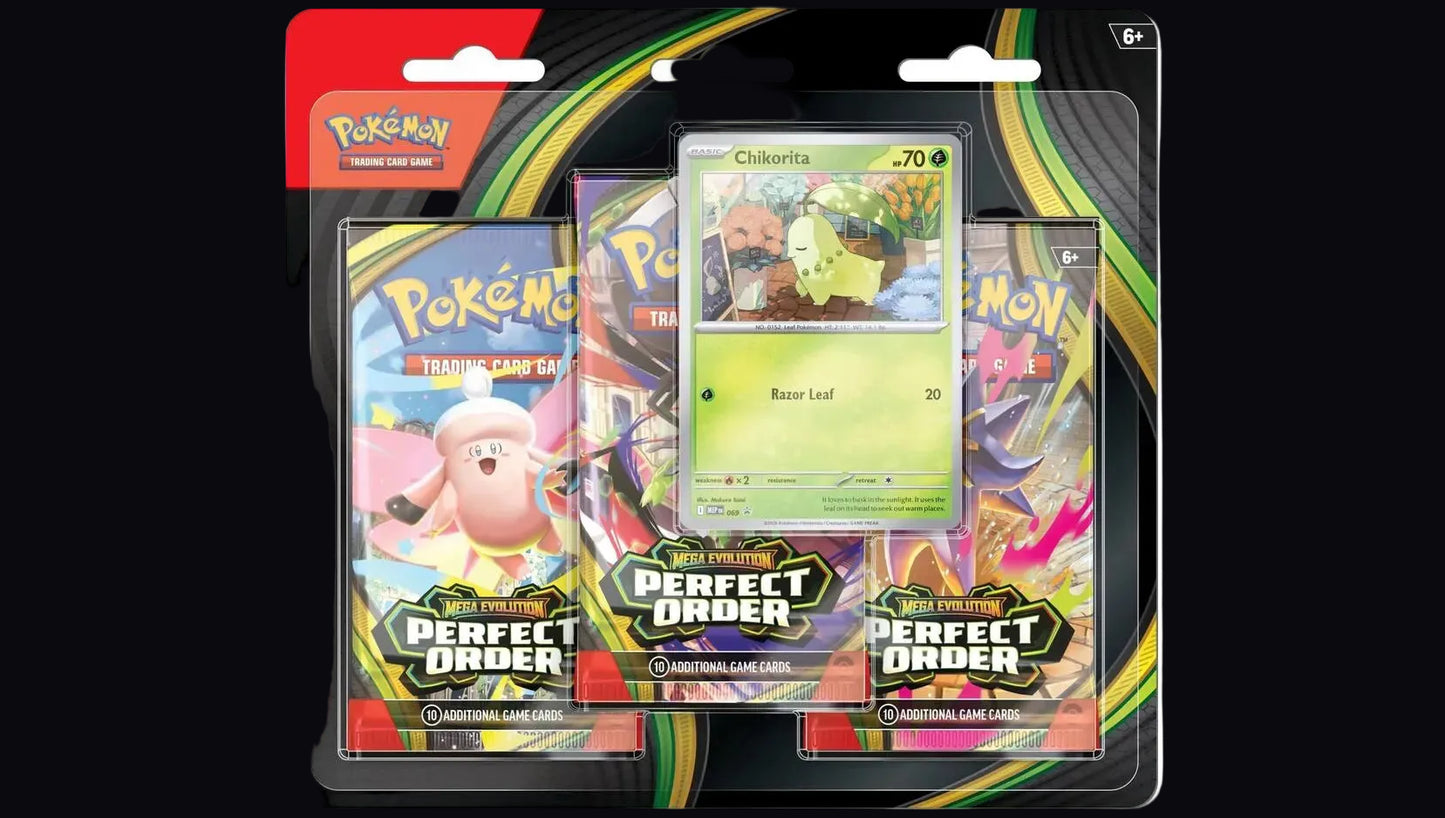 Pokémon TCG: Perfect Order 3 Pack Blister Chikorita