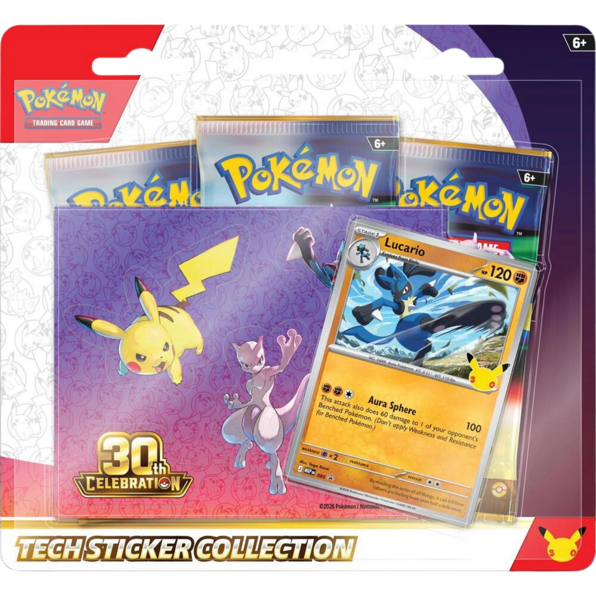Pokémon TCG 30th Celebration Lucario Tech Sticker Collection