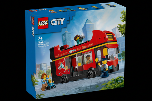 LEGO City Red Double-Decker Sightseeing Bus 60407 front box