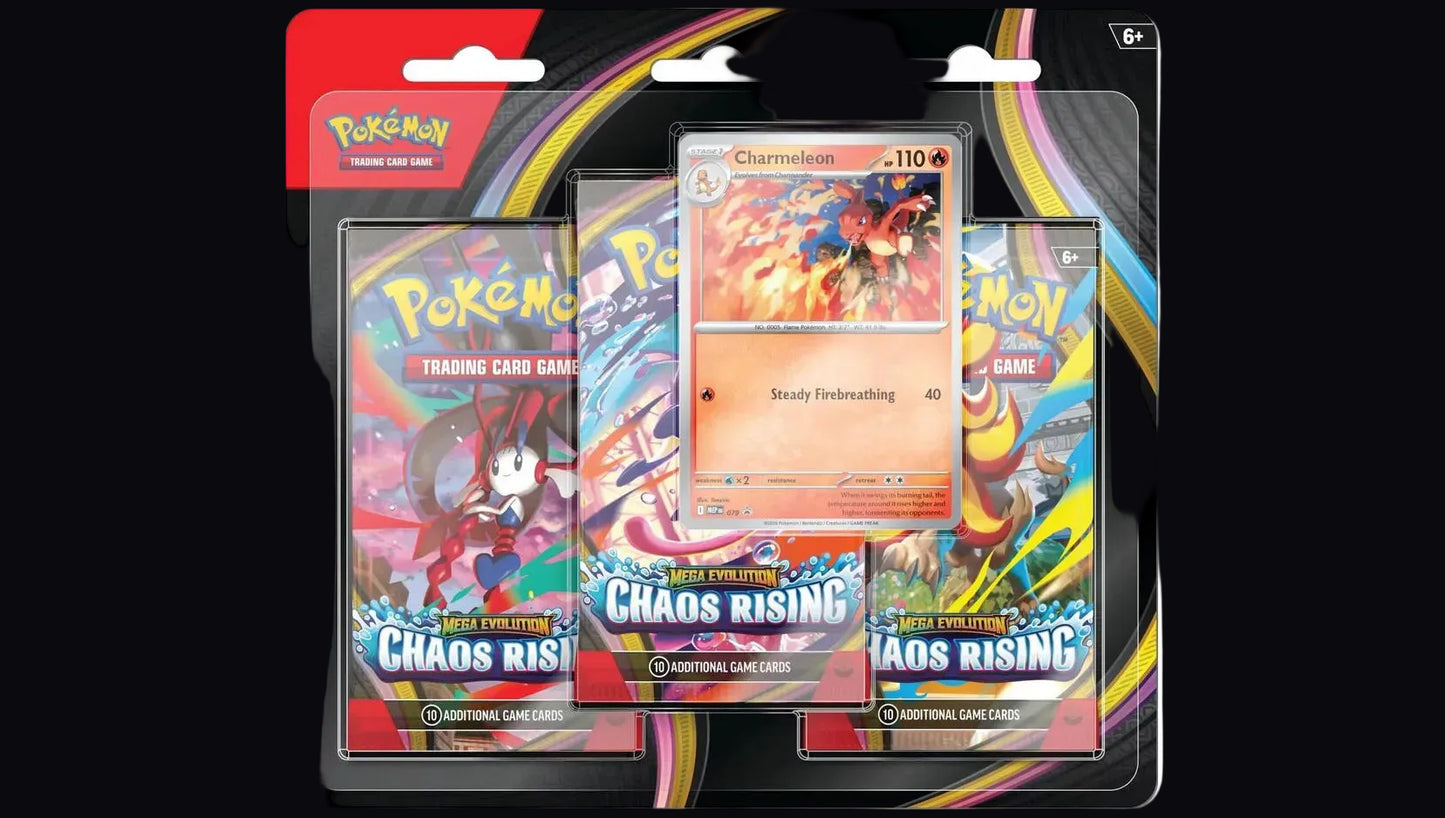 Pokémon TCG: Chaos Rising 3 Pack Blister Charmeleon