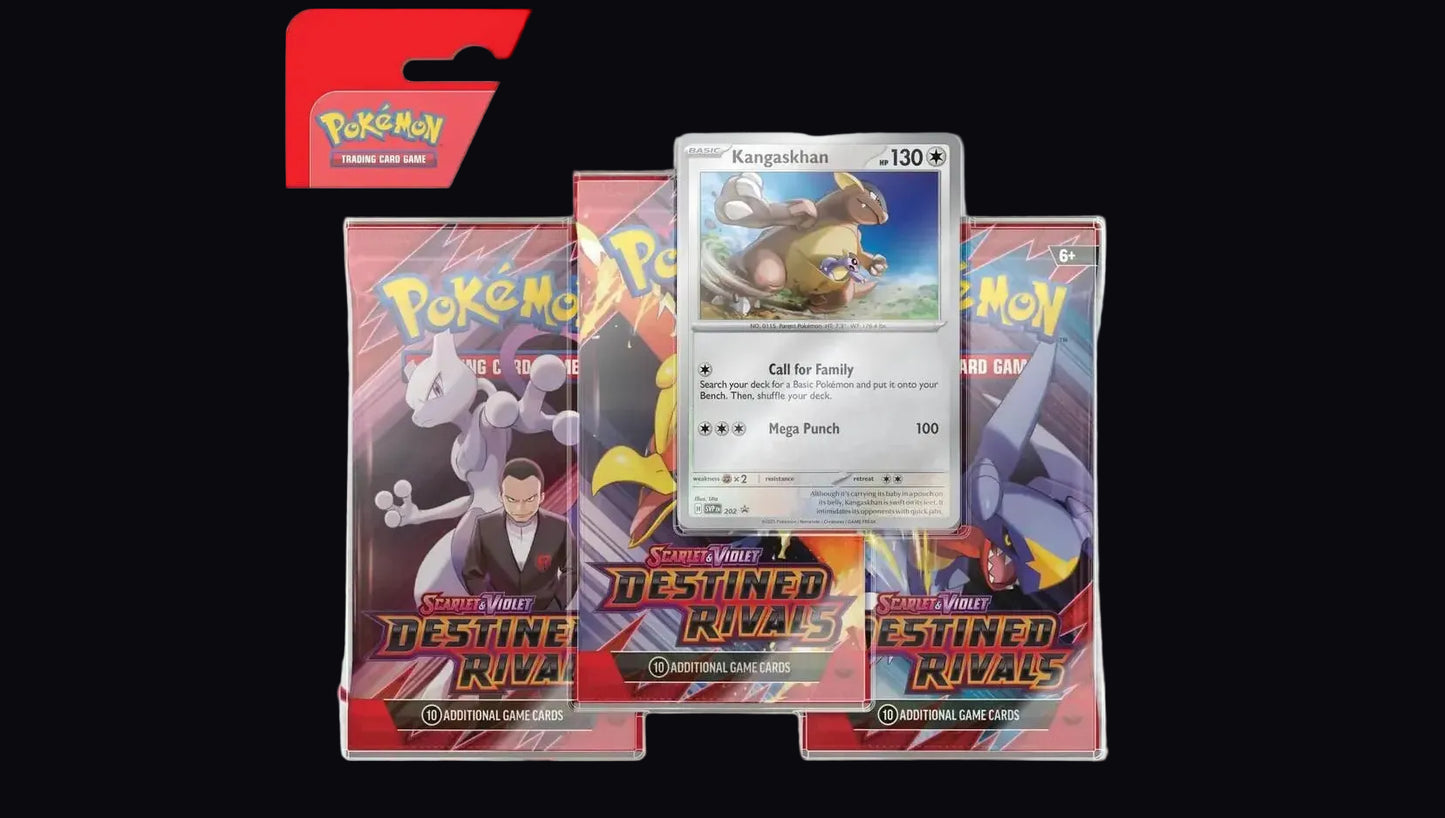 Pokémon TCG: Destined Rivals 3 Pack Blister Kangaskhan