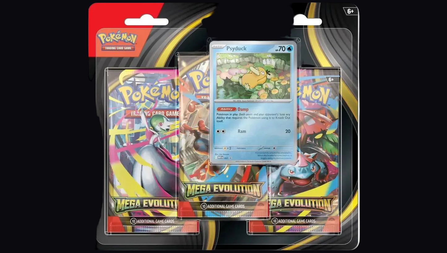 Pokémon TCG: Mega Evolution 3 Pack Blister Psyduck