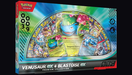 Pokémon TCG: Stellar Crown Venusaur ex & Blastoise ex Premium Collection