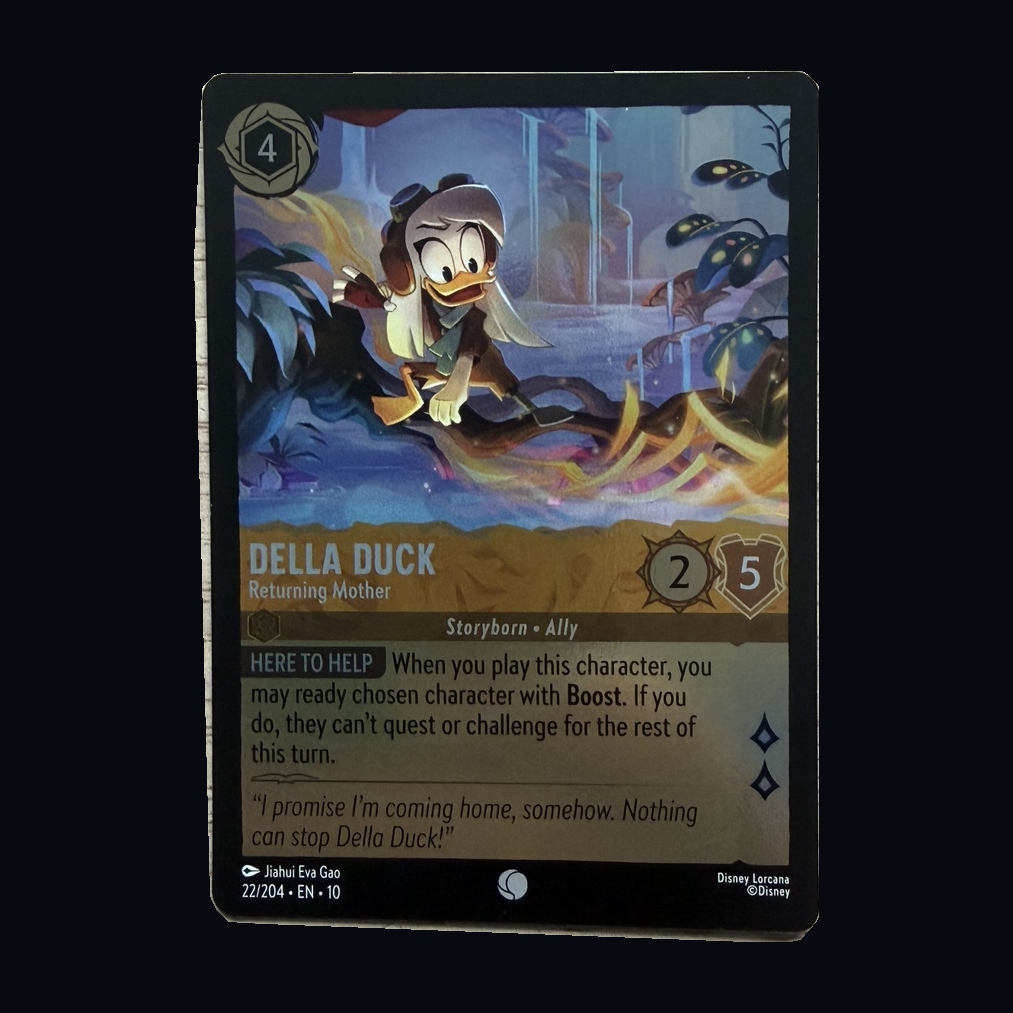 Disney Lorcana: Della Duck – Returning Mother 22/204 – Whispers in the Well – Near Mint – actual front