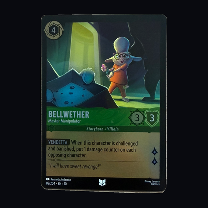 Disney Lorcana: Bellwether – Master Manipulator 82/204 – Whispers in the Well – Near Mint – actual front