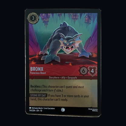 Disney Lorcana: Bronx – Ferocious Beast 114/204 – Whispers in the Well – Near Mint – actual front