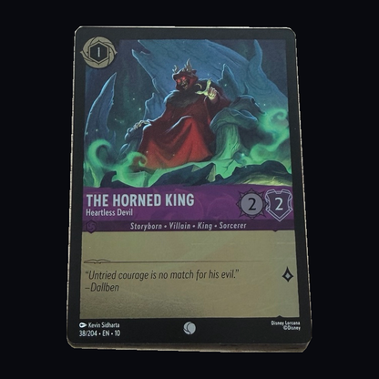 Disney Lorcana: The Horned King – Heartless Devil 38/204 – Whispers in the Well – Near Mint – actual front