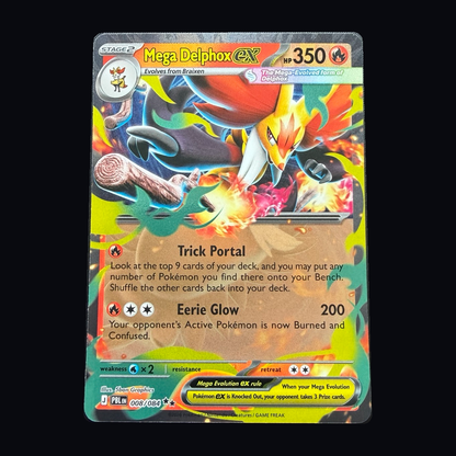 Pokémon: Mega Delphox ex 008/084 – Pitch Black – Near Mint – actual front
