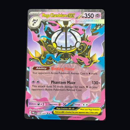 Pokémon: Mega Chandelure ex 038/084 – Pitch Black – Near Mint – actual front