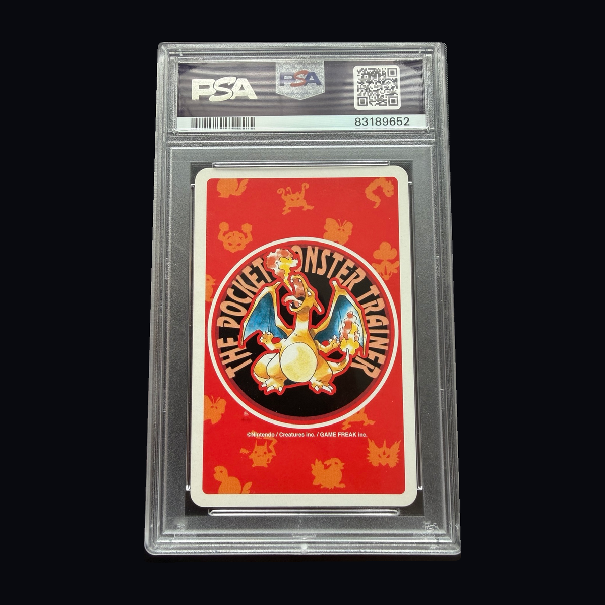 Pokémon: Articuno – 4 of Hearts 144 – 1996 Red Playing Cards – PSA 10 – actual back