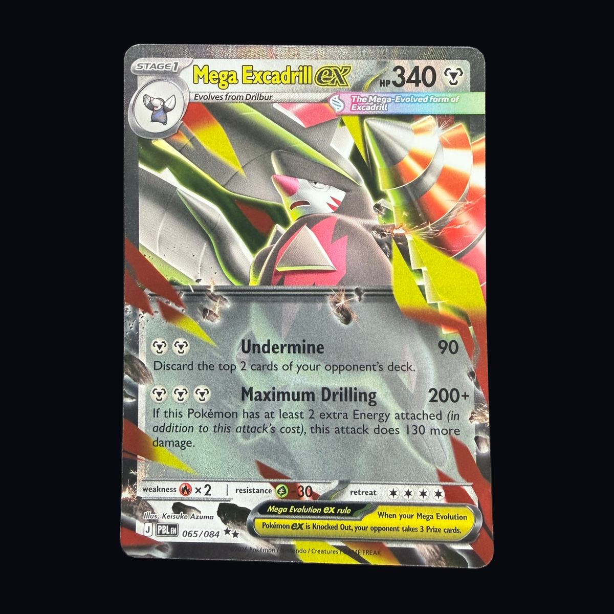 Mega Excadrill ex 065/084 actual card front
