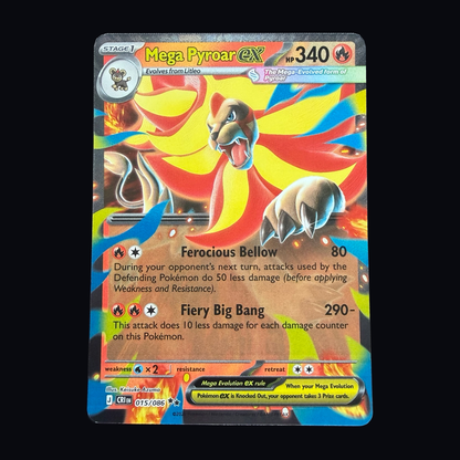 Mega Pyroar ex 015/086 actual card front