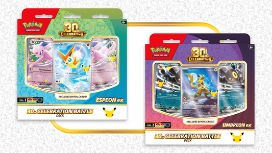 Pokémon TCG: 30th Celebration Battle Deck — edition choices shown; one item per purchase