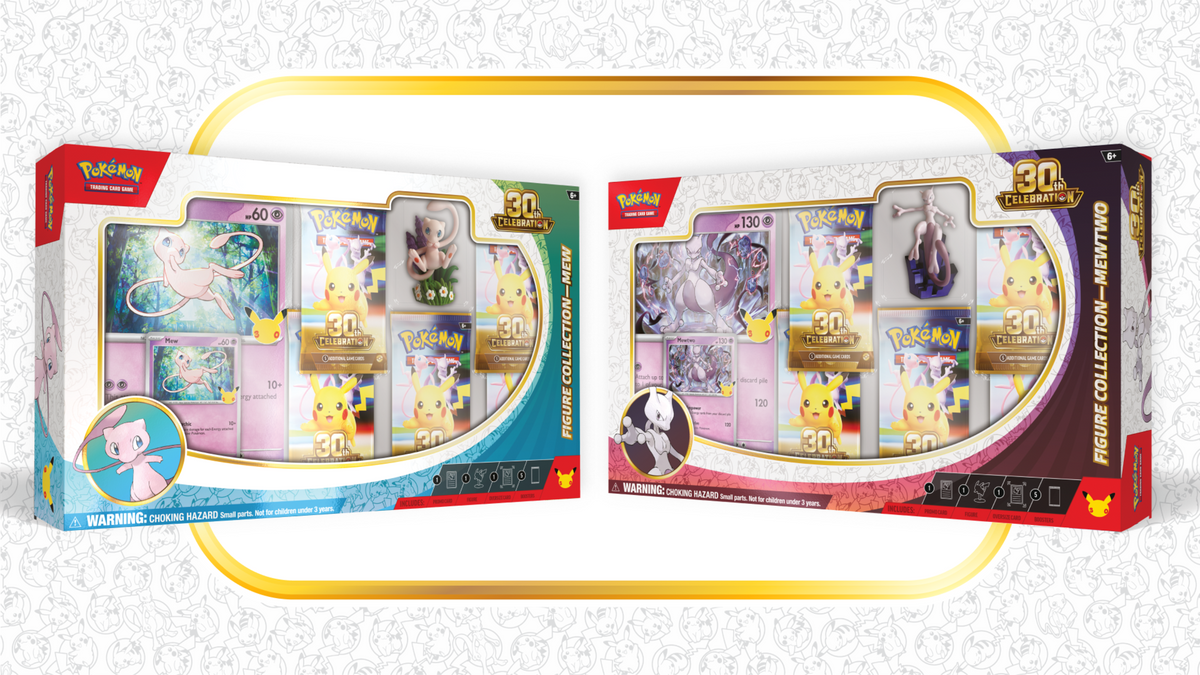 Pokémon TCG: 30th Celebration Figure Collection — edition choices shown; one item per purchase